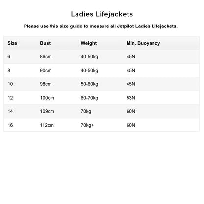 Jetpilot Allure Segmented Front Entry Women's Life Jacket Vest Peach Sizes 6-16