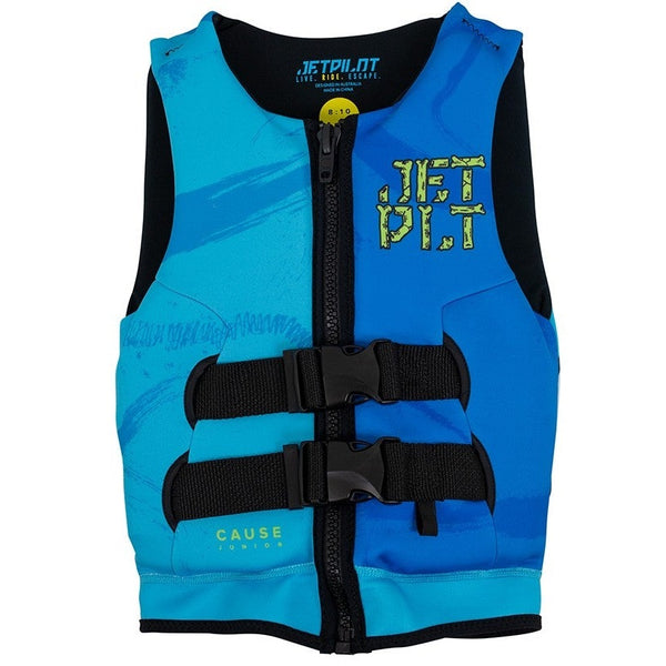 Jetpilot Cause Kid's and Youth Neo PFD Vest JA20211 Blue-Royal Sizes 3-14