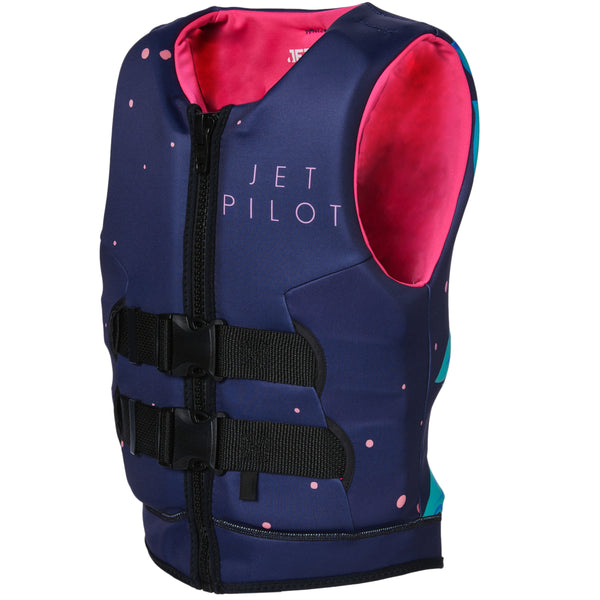 Jetpilot Cause Girls Youth Navy Blue Wings Neo L50s PFD Life Jacket Vest Sizes 3-14