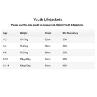 Jetpilot Cause Kid's and Youth Neo PFD Life Jacket Vest Orange Sizes 3-14