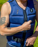 Jetpilot C4 Lewy Watt JA21296 Mens L50S Neo Vest Navy/Marle Sizes S-2XL