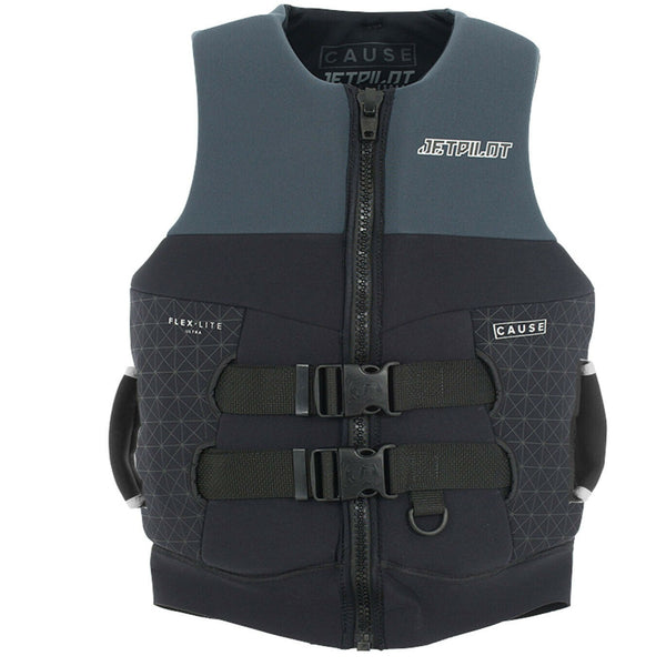 Jetpilot Cause Suregrip Men's L50s Front Entry Life Jacket Vest Black Charcoal Size S