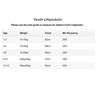 Jetpilot Cause Boys Youth Blue Rex Neo L50s PFD Life Jacket Vest Sizes 3-14