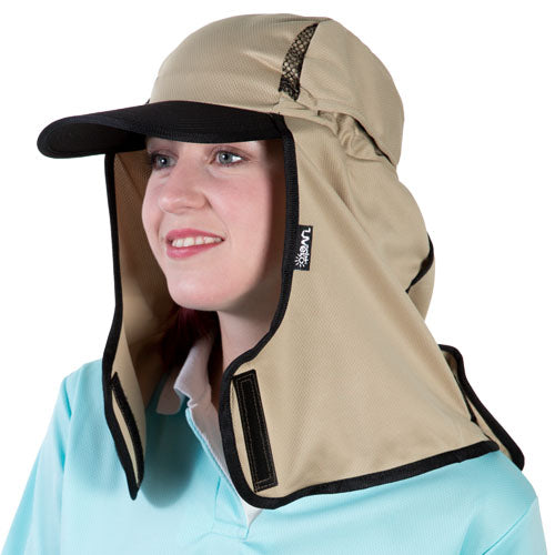 Uveto Kalahari Micro Mesh UV Legionnaire Hat and Neck Shade - Camel