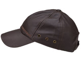 Didgeridoonas Dark Brown Unisex Buffalo Leather Baseball Cap