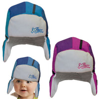 XTM Pebbles 0-2 Year-old Bomber Style Snow Hat Beanie in Blue or Pink