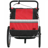 ProSeries Red 40kg Capacity 2-Child Bike Trailer Jogger Combo