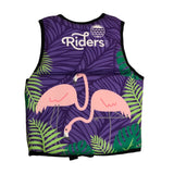 Riders Inc Tropic Purple Neoprene Girl's Youth PFD Buoyancy Life Jacket Vest Sizes XS-L