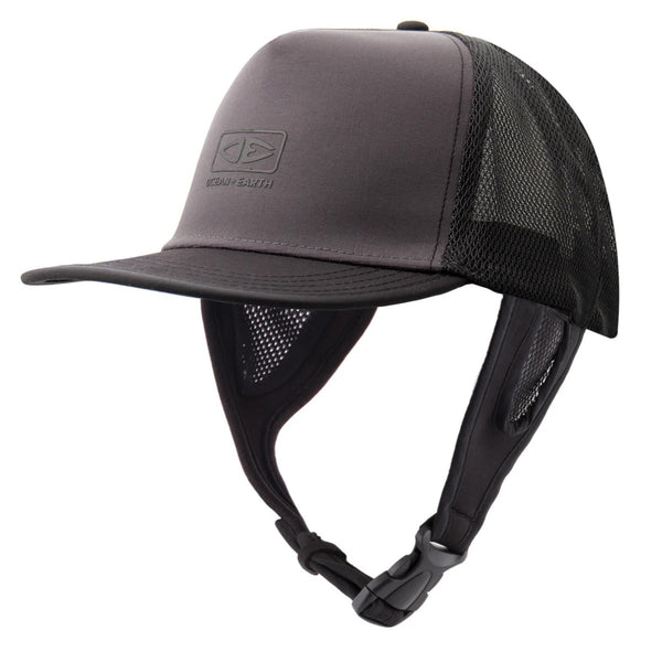 Ocean & Earth Kuta Adult Mesh Trucker Cap with Chin Strap - Black