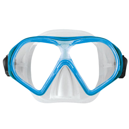 Mirage Tropic Adult Blue Silitex Snorkel & Mask Set with Tempered Lens