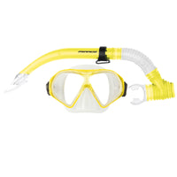 Mirage Tropic Yellow Adult Silitex Snorkel & Mask Set with Tempered Lens