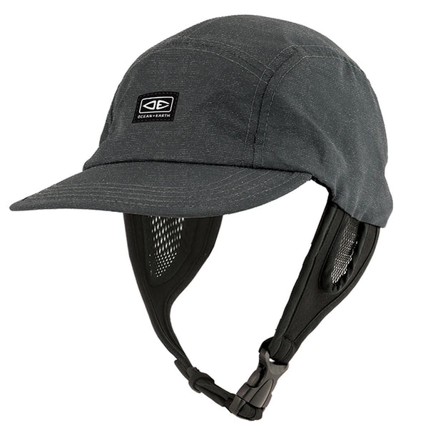 Ocean & Earth Ulu One Size Fits All Adult Stiff Peak Surf Cap - Black