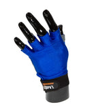 Uveto UPF50+ Sun Safe Fingerless Kayak Gloves With Palm Grip - Blue Sizes XS-XL