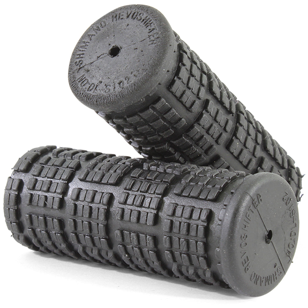 V-Grip Bike Handlebar Shift Grips Black 75mm Kraton Rubber