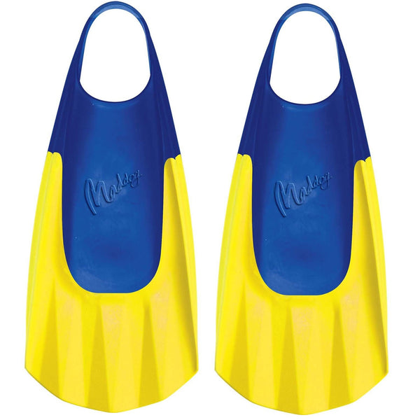 Maddog Wave Gripper Blue Yellow Adult Surf and Bodyboard Flippers Fins