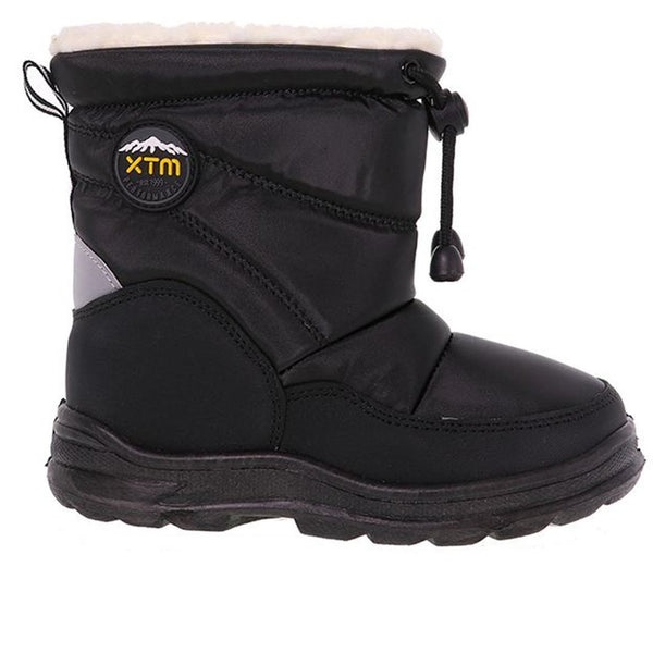 XTM Puddles II Black Kids Snow and Après Ski Waterproof Boots