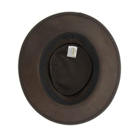 Barmah Foldaway Suede Wide Brim Bush Hat Chocolate - Sizes S-XXL