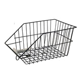 Black PVC Coated Metal Rear Rack Mounted Bike Basket 38x30x17cm