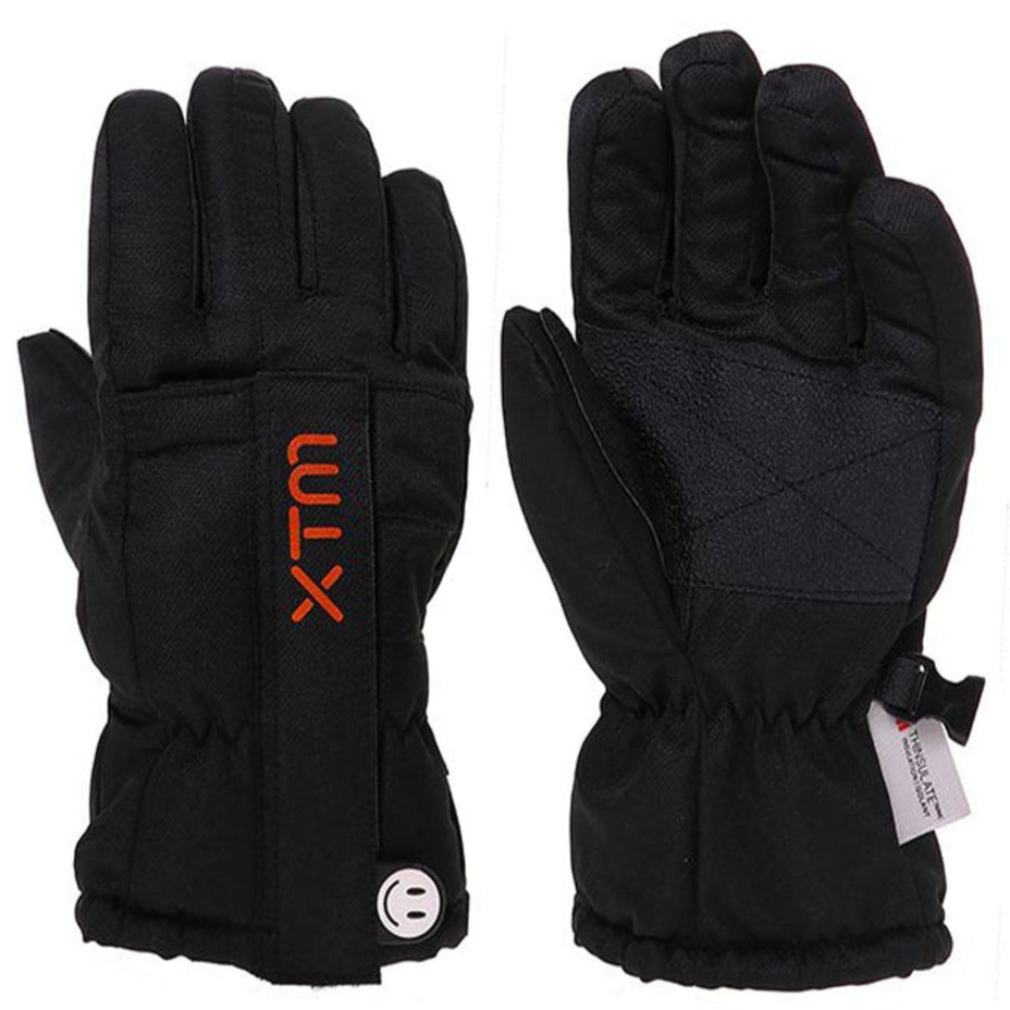 XTM Tots Winter Snow Ski Gloves For Kids 2-6 Years (Black)