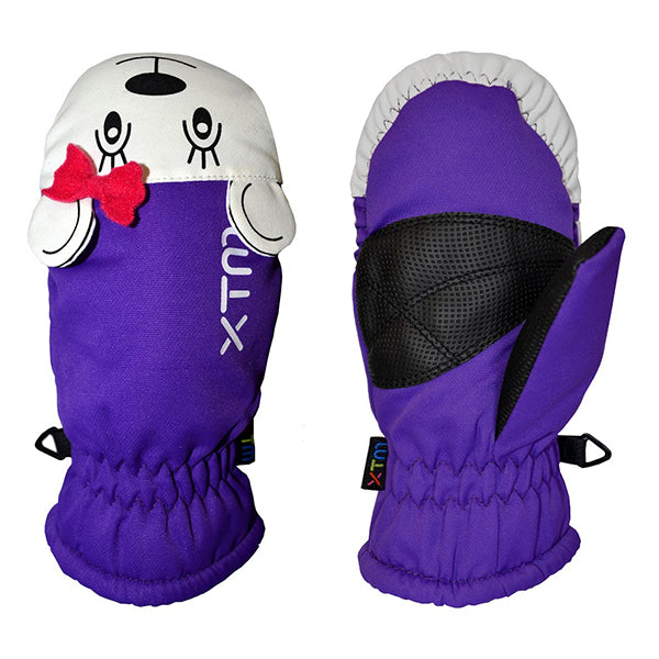 XTM Kids Polar Bear Puppet Snow Mitt Purple