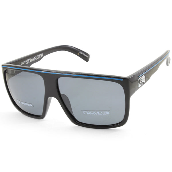 Carve The Stranger 2230 Black Blue Gloss/Grey Polarised Mens Sunglasses