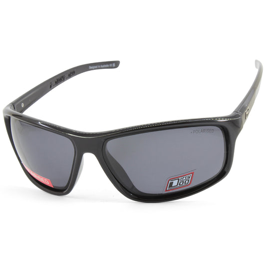 Dirty Dog Zero Shiny Black/Grey Polarised Men's Sports Sunglasses
