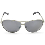 Dirty Dog Doffer 53136 Polished Silver/Mirror Men's Polarised Pilot Sunglasses