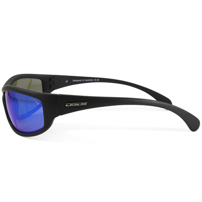 Dirty Dog Swivel Satin Black/Grey-Blue Mirror Polarised Men's Sunglasses