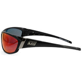 Dirty Dog Stoat 53321 Polished Black/Red Fusion Mirror Polarised Sunglasses