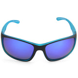 Dirty Dog Splint Satin Black on Blue/Blue Mirror Polarised Men's Sunglasses 53671