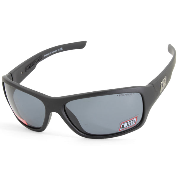 Dirty Dog Slab Satin Black/Grey Polarised Men's Sunglasses 53698
