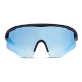 Liive Vision Dealer Mirror Matte Black Blue Sunglasses