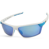Dirty Dog Sport Evolve X1 White/Blue Mirror & Clear Changeable Lens Sunglasses