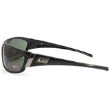 Dirty Dog Stoat 52992 Polished Black/Green Men's Polarised Wrap Sunglasses