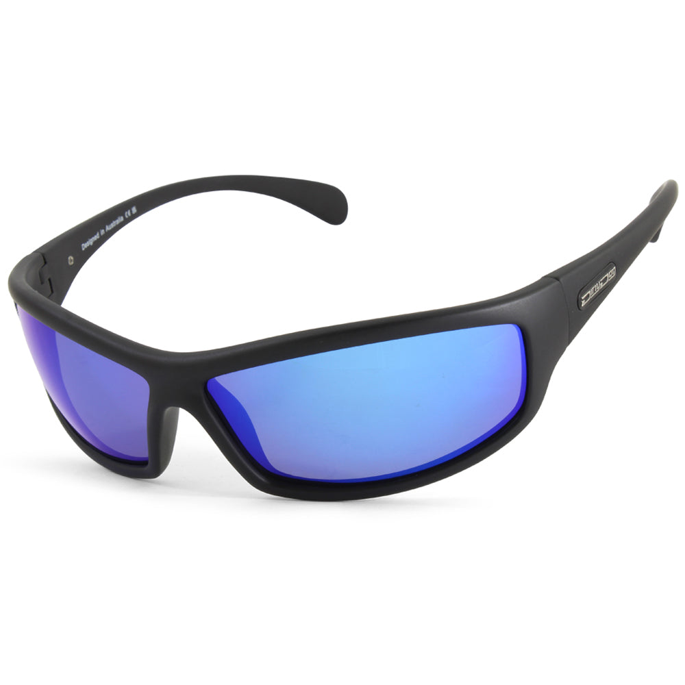 Dirty Dog Swivel Satin Black/Grey-Blue Mirror Polarised Men's Sunglasses
