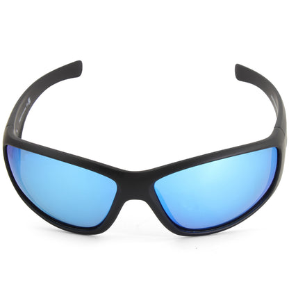 Dirty Dog Wolf Matte Black/Ice Blue Mirror Polarised Men's Sunglasses