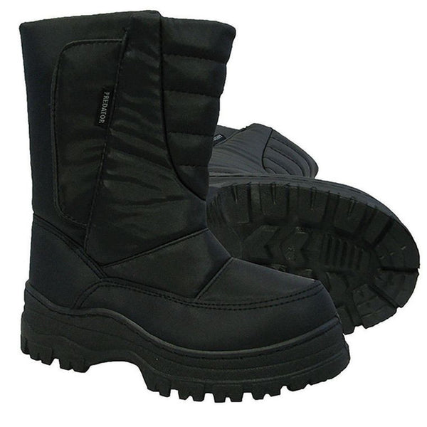 XTM Predator Black Waterproof Kid's Snow Boots