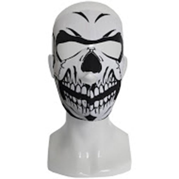 XTM White Skull Neoprene Motorcycle or Bike Face Mask