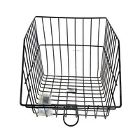 Black PVC Coated Metal Rear Rack Mounted Bike Basket 38x30x17cm