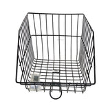 Black PVC Coated Metal Rear Rack Mounted Bike Basket 38x30x17cm
