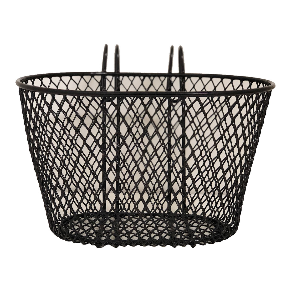PVC Coated Wire Mesh Hook On Front Bike Basket (Black)