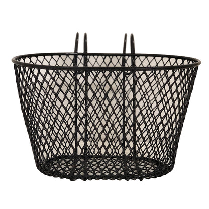 PVC Coated Wire Mesh Hook On Front Bike Basket (Black)