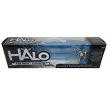 Halo 22.5" Transparent Blue Retro Skateboard with Aluminium Trucks and PU Injected Wheels