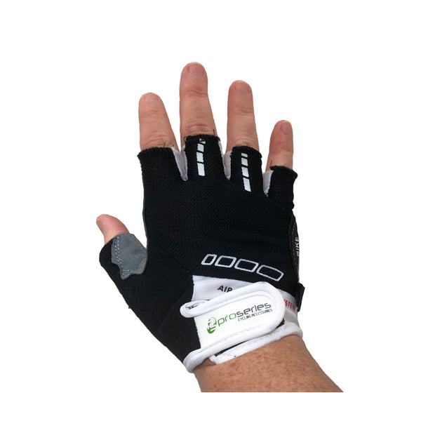 Pro Series Padded Gel Bicycle Gloves with Finger Tabs and Easy-off Sizes S-XL