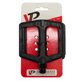VP Components Black One-Piece Large Platform Replacement Bike Pedal Set 9/16-Inch
