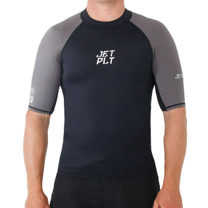 Jetpilot Flight Men's Short Sleeve Rashie Size L (Black)