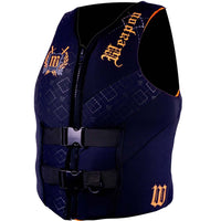 Weapon Super Size 7XL-8XL Neoprene PFD Buoyancy Life Vest Jacket Black/Orange