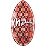 Maddog Wedge Plywood Skim Board 41" Inch Orange Hex Honeycomb Pattern