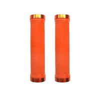 Trigram Lock-on Bike Grips Kraton Rubber 130mm with 2 side lock rings Orange