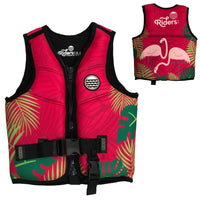 Riders Inc Tropic Pink Neoprene Girl's Youth PFD Buoyancy Life Jacket Vest Sizes XS-L